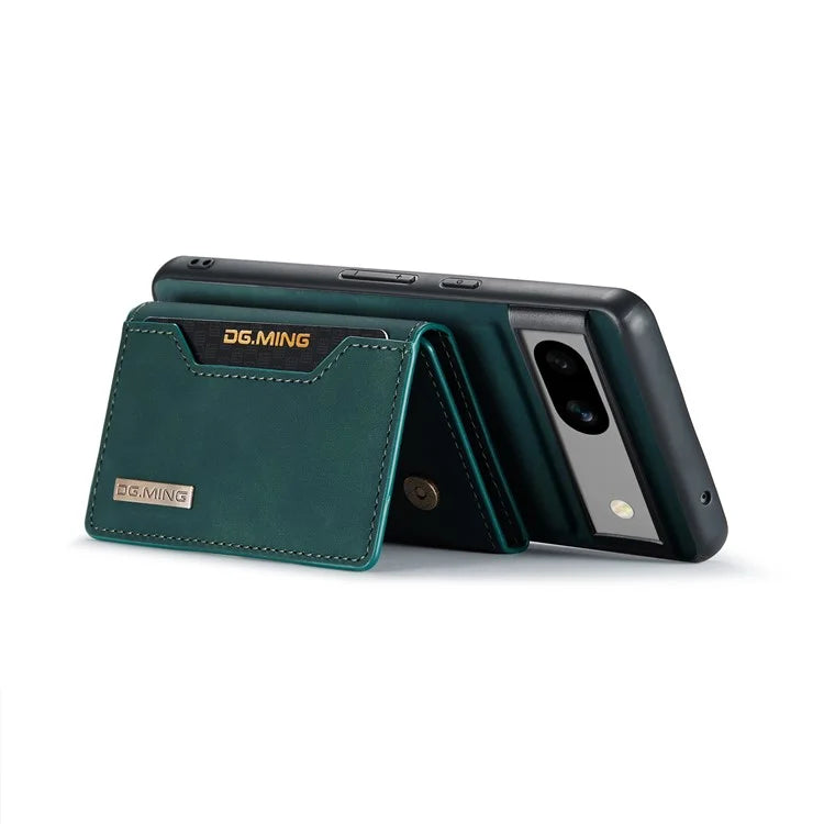 DG.MING M2 Series for Google Pixel 8a Case Detachable Wallet Leather Coated PC+TPU Phone Cover