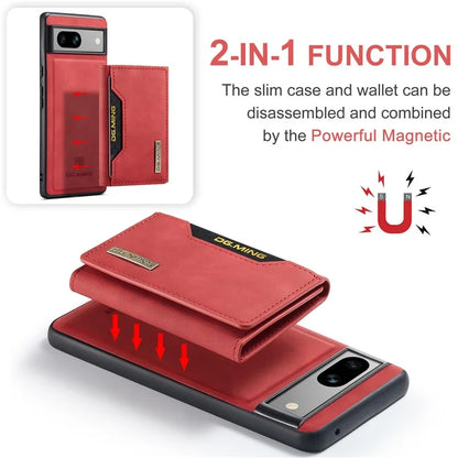 DG.MING M2 Series for Google Pixel 8a Case Detachable Wallet Leather Coated PC+TPU Phone Cover