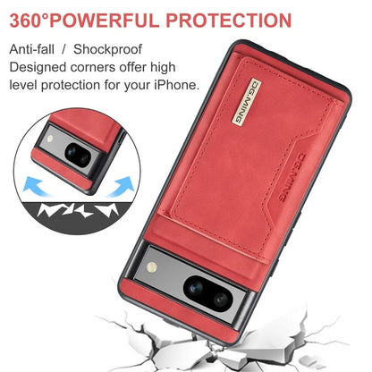 DG.MING M2 Series for Google Pixel 8a Case Detachable Wallet Leather Coated PC+TPU Phone Cover