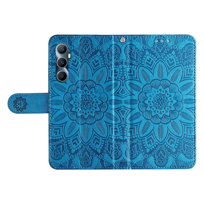For Realme C65 4G Case Wallet Stand Sunflower Imprinted Leather Phone Cover