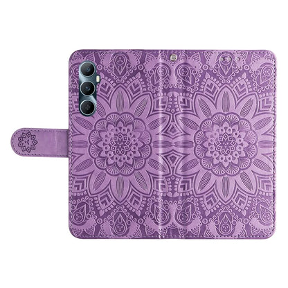 For Realme C65 4G Case Wallet Stand Sunflower Imprinted Leather Phone Cover