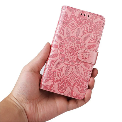 For Realme C65 4G Case Wallet Stand Sunflower Imprinted Leather Phone Cover