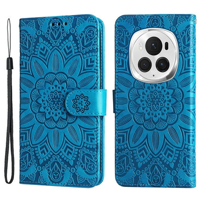For Honor Magic6 Pro 5G Anti-Scratch Wallet Stand Phone Case Sunflower Leather Stand Mobile Phone Cover