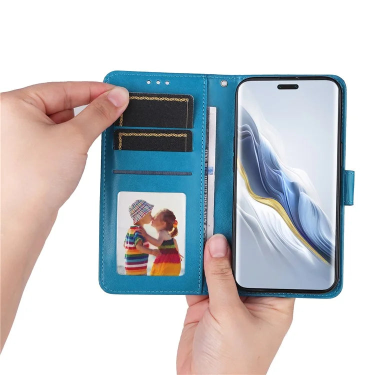 For Honor Magic6 Pro 5G Anti-Scratch Wallet Stand Phone Case Sunflower Leather Stand Mobile Phone Cover