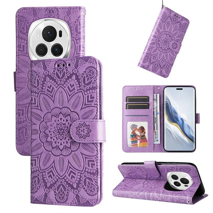 For Honor Magic6 Pro 5G Anti-Scratch Wallet Stand Phone Case Sunflower Leather Stand Mobile Phone Cover