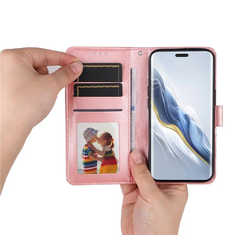For Honor Magic6 Pro 5G Anti-Scratch Wallet Stand Phone Case Sunflower Leather Stand Mobile Phone Cover