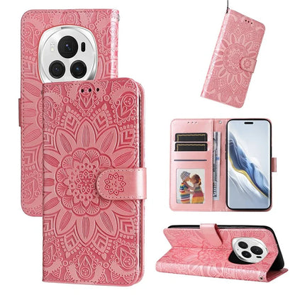 For Honor Magic6 Pro 5G Anti-Scratch Wallet Stand Phone Case Sunflower Leather Stand Mobile Phone Cover