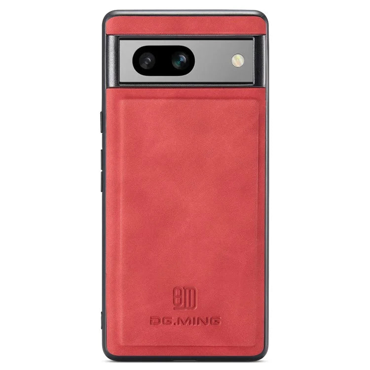 DG.MING For Google Pixel 8a Hybrid Case PU Leather+PC+TPU Anti-Scratch Phone Cover