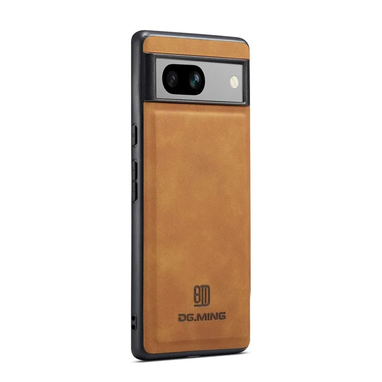 DG.MING For Google Pixel 8a Hybrid Case PU Leather+PC+TPU Anti-Scratch Phone Cover