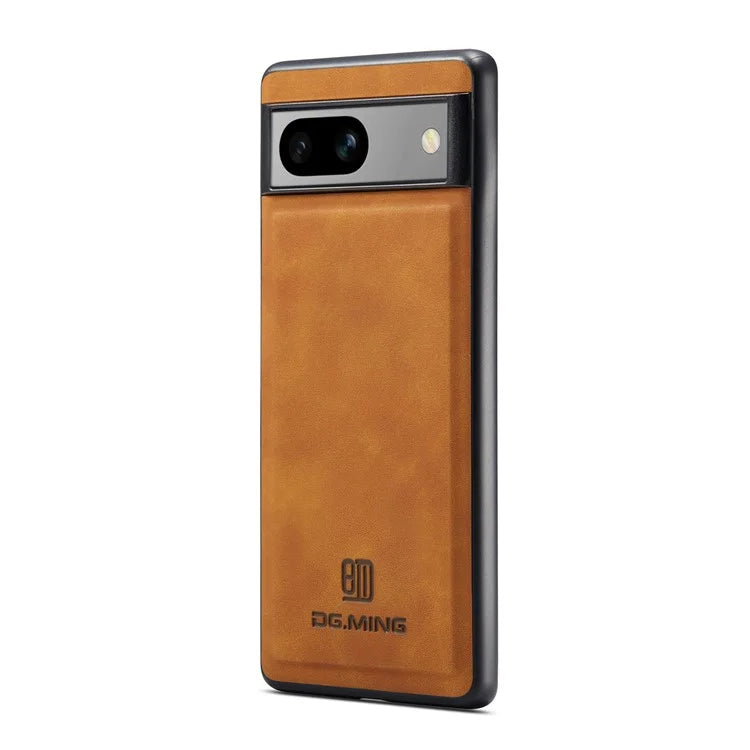 DG.MING For Google Pixel 8a Hybrid Case PU Leather+PC+TPU Anti-Scratch Phone Cover