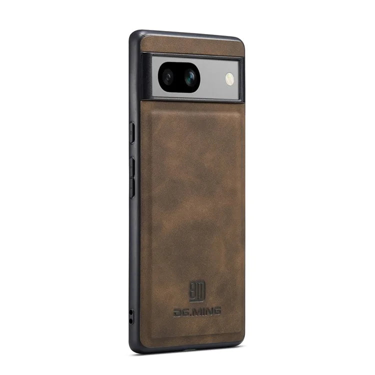 DG.MING For Google Pixel 8a Hybrid Case PU Leather+PC+TPU Anti-Scratch Phone Cover