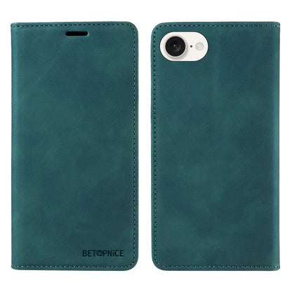 BETOPNICE 003 For iPhone SE (2024) Wallet Case RFID Blocking Leather+TPU Shockproof Phone Shell