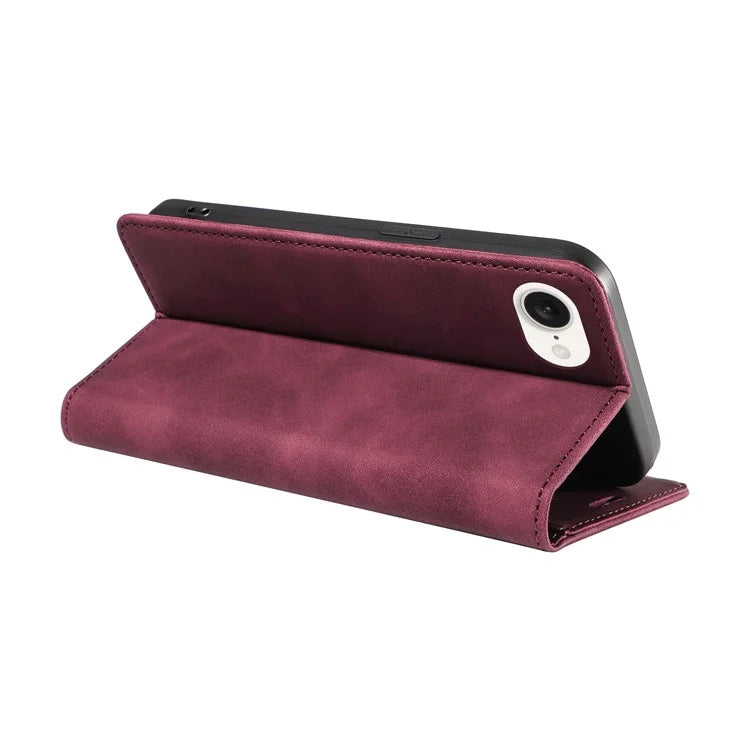 BETOPNICE 003 For iPhone SE (2024) Wallet Case RFID Blocking Leather+TPU Shockproof Phone Shell