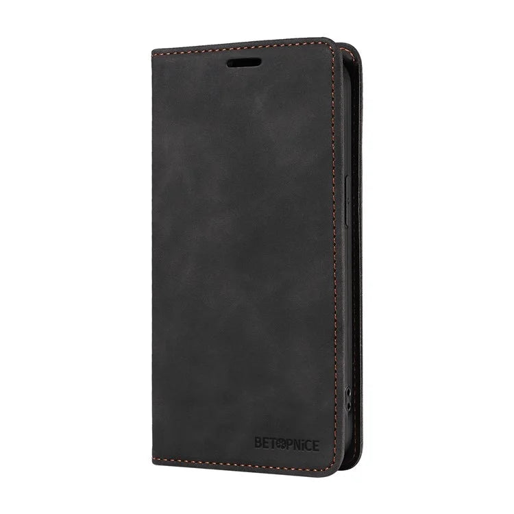 BETOPNICE 003 For iPhone SE (2024) Wallet Case RFID Blocking Leather+TPU Shockproof Phone Shell