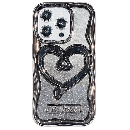 For iPhone 14 Pro Glitter Paper Phone Case Electroplated TPU Clear Cover with Kickstand