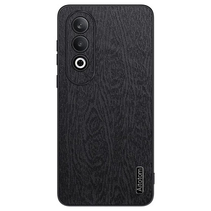 Cell Phone Cases for Oppo K12 Wood Texture PU Leather+PC+TPU Cover