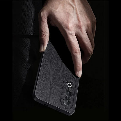 Cell Phone Cases for Oppo K12 Wood Texture PU Leather+PC+TPU Cover