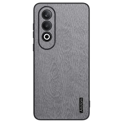 Cell Phone Cases for Oppo K12 Wood Texture PU Leather+PC+TPU Cover