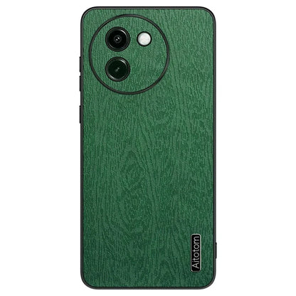 Cell Phone Cases for vivo Y200i 5G Shell Wood Texture PU Leather+PC+TPU Cover