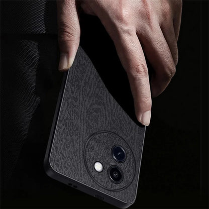 Cell Phone Cases for vivo Y200i 5G Shell Wood Texture PU Leather+PC+TPU Cover