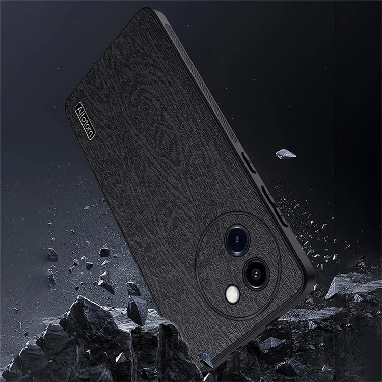 Cell Phone Cases for vivo Y200i 5G Shell Wood Texture PU Leather+PC+TPU Cover