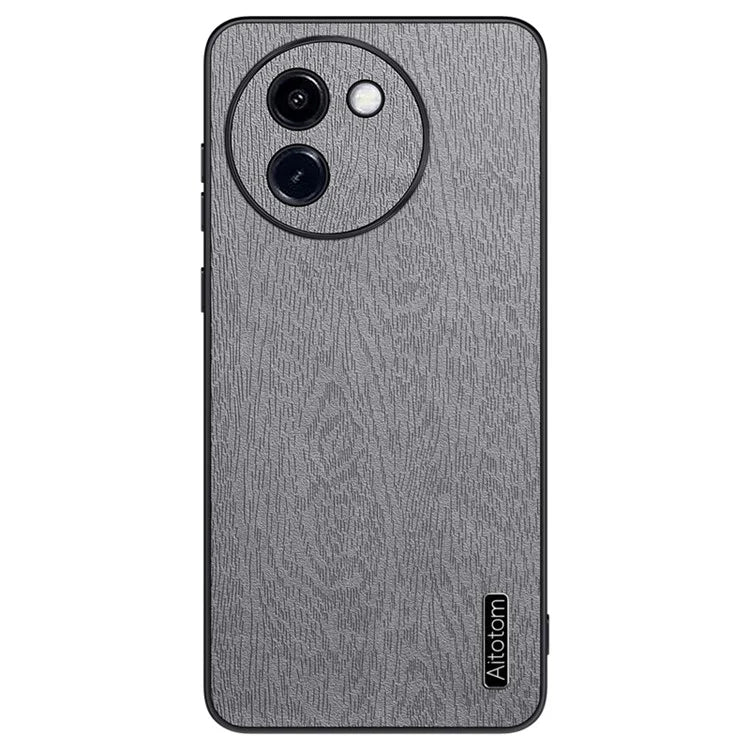 Cell Phone Cases for vivo Y200i 5G Shell Wood Texture PU Leather+PC+TPU Cover