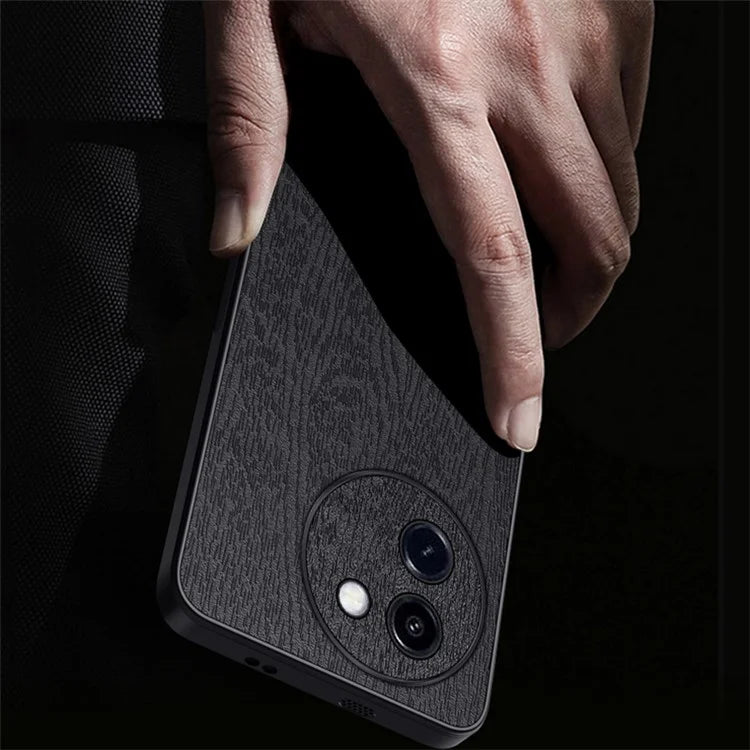 Cell Phone Cases for vivo Y200i 5G Shell Wood Texture PU Leather+PC+TPU Cover