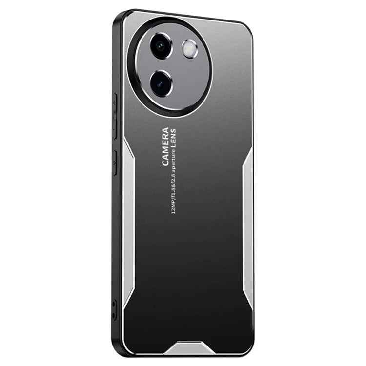 For vivo Y200i 5G Shockproof Case Aluminum Alloy+PC+TPU Phone Back Protector