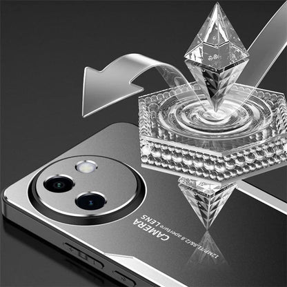 For vivo Y200i 5G Shockproof Case Aluminum Alloy+PC+TPU Phone Back Protector