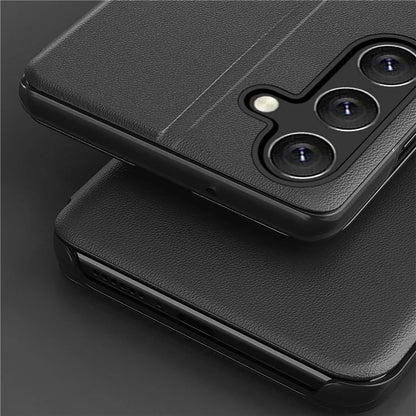 For Samsung Galaxy M55 5G / C55 5G / F55 5G Leather Case Stand Phone Cover with View Window