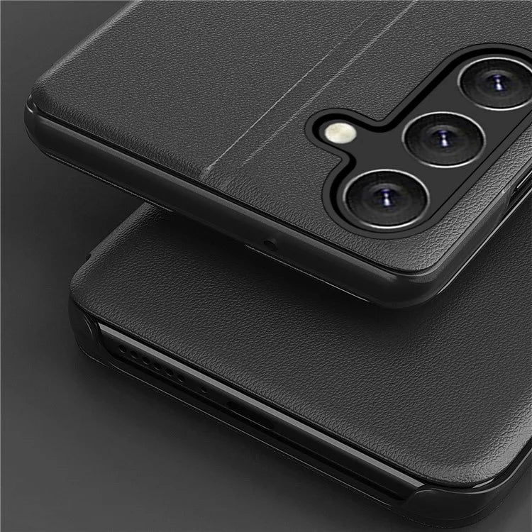 For Samsung Galaxy M55 5G / C55 5G / F55 5G Leather Case Stand Phone Cover with View Window