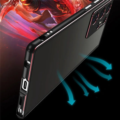 For Samsung Galaxy S24 Ultra Bumper Case Metal Frame Phone Cover with Camera Lens Protector