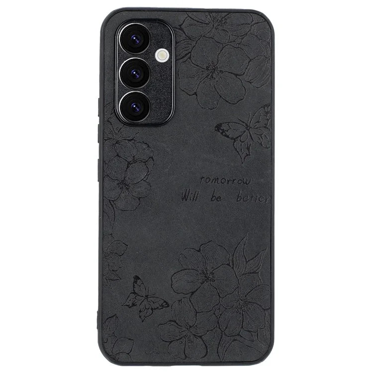 For Samsung Galaxy A05s 4G Phone Case Floral Retro Skin-Touch PU Leather+PC+TPU Back Cover