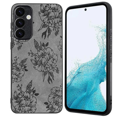 For Samsung Galaxy A05s 4G Phone Case Floral Retro Skin-Touch PU Leather+PC+TPU Back Cover
