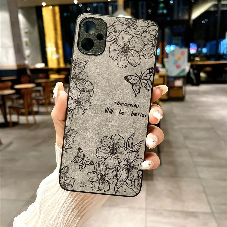 For Samsung Galaxy A05 4G Case Retro PU Leather+PC+TPU Mobile Phone Cover