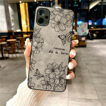 For Samsung Galaxy A05 4G Case Retro PU Leather+PC+TPU Mobile Phone Cover