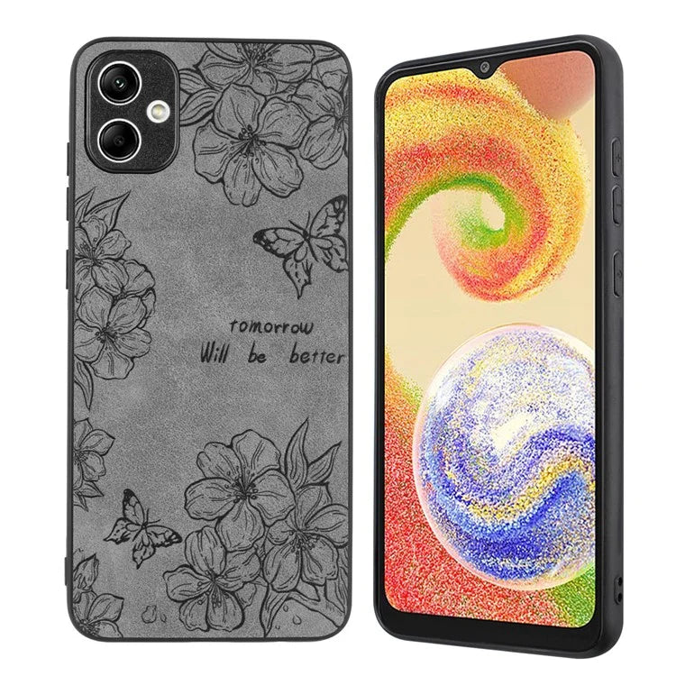 For Samsung Galaxy A05 4G Case Retro PU Leather+PC+TPU Mobile Phone Cover