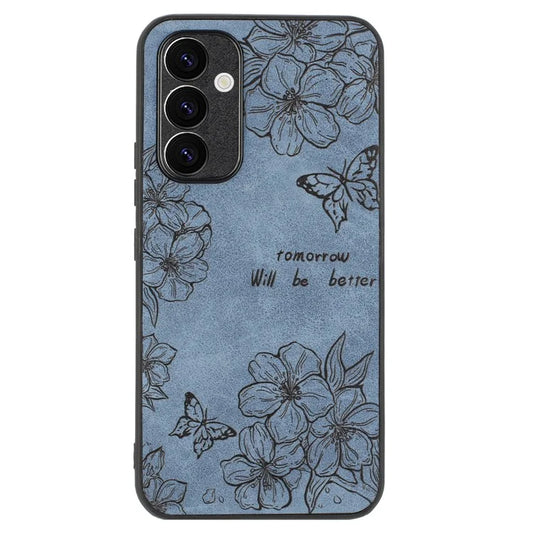 For Samsung Galaxy A34 5G Case Flower Pattern PU+PC+TPU Retro Phone Cover