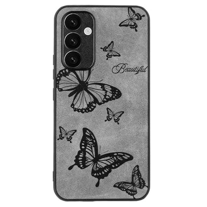 For Samsung Galaxy A34 5G Case Flower Pattern PU+PC+TPU Retro Phone Cover