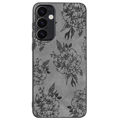 For Samsung Galaxy A34 5G Case Flower Pattern PU+PC+TPU Retro Phone Cover