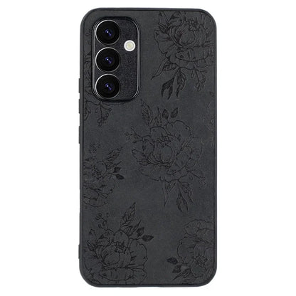 For Samsung Galaxy A34 5G Case Flower Pattern PU+PC+TPU Retro Phone Cover