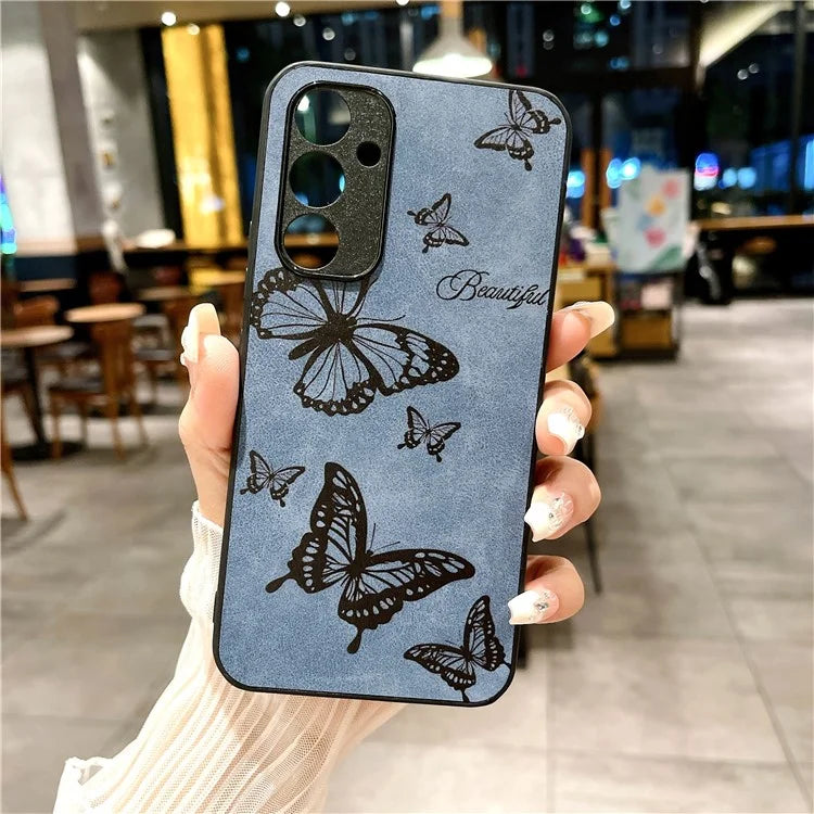 For Samsung Galaxy A15 5G Case Retro Leather Pattern Thin Anti-Scratch Back Cover
