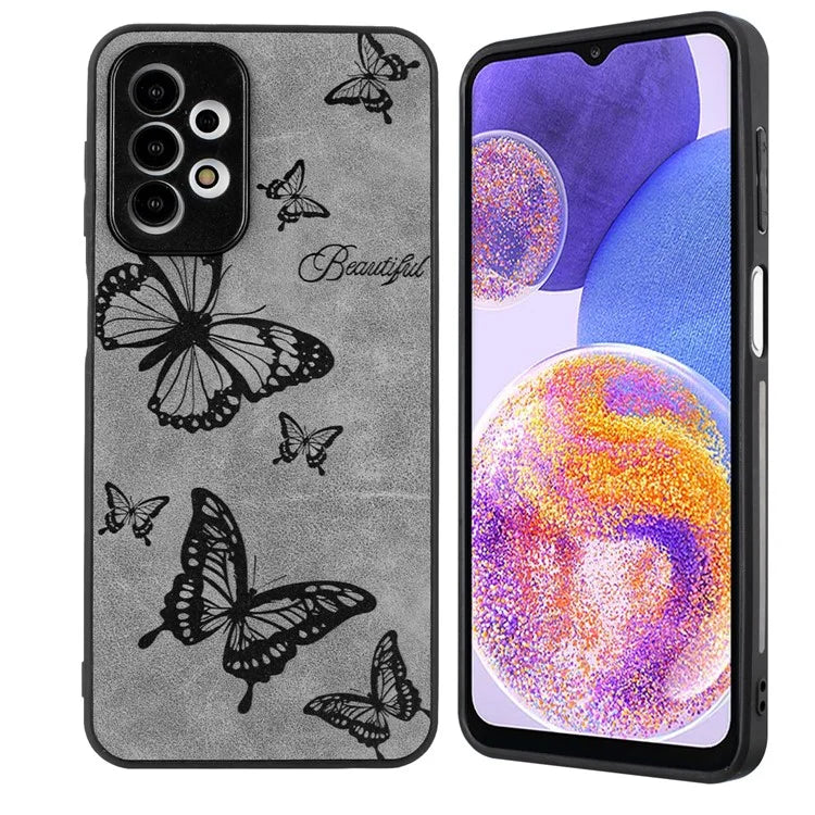 For Samsung Galaxy A23 5G (Global Version) / A23 4G Slim Case Pattern Print PU+PC+TPU Phone Cover