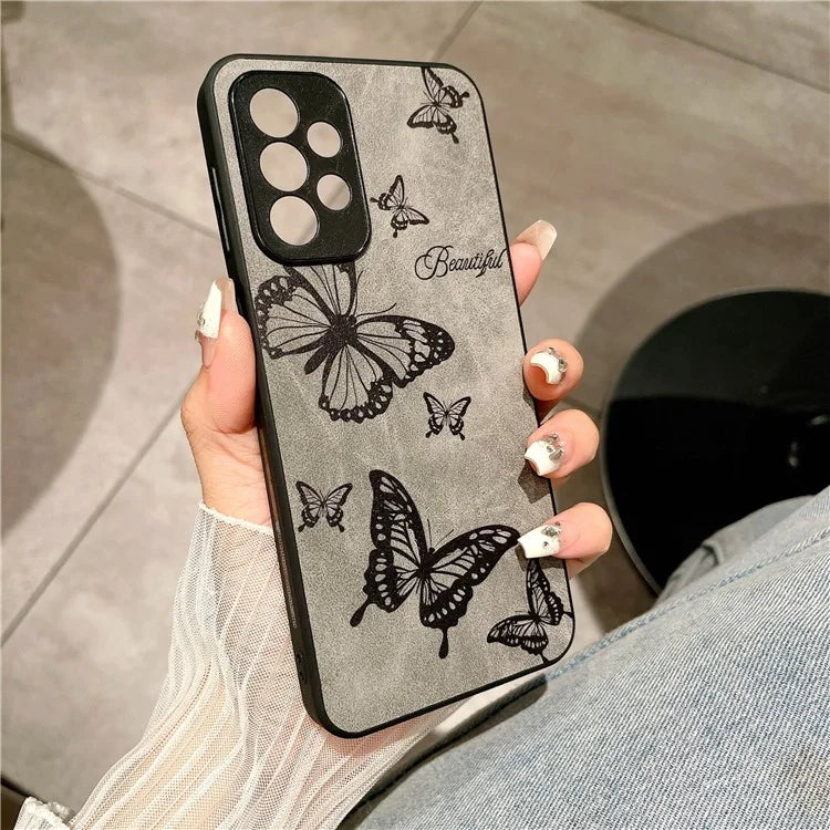 For Samsung Galaxy A23 5G (Global Version) / A23 4G Slim Case Pattern Print PU+PC+TPU Phone Cover