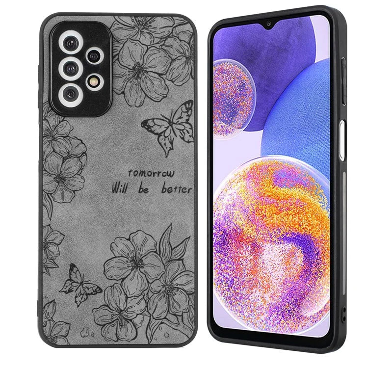 For Samsung Galaxy A23 5G (Global Version) / A23 4G Slim Case Pattern Print PU+PC+TPU Phone Cover