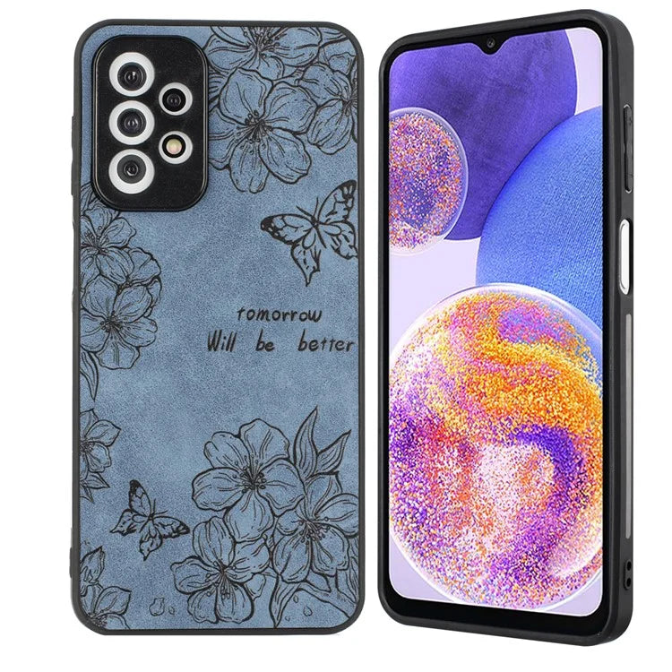 For Samsung Galaxy A23 5G (Global Version) / A23 4G Slim Case Pattern Print PU+PC+TPU Phone Cover
