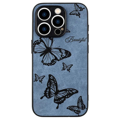 For iPhone 14 Pro Max Case Retro PU Leather+PC+TPU Smart Phone Shell