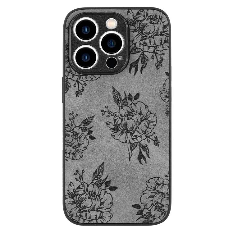For iPhone 14 Pro Max Case Retro PU Leather+PC+TPU Smart Phone Shell