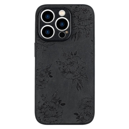 For iPhone 14 Pro Max Case Retro PU Leather+PC+TPU Smart Phone Shell