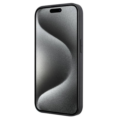 For iPhone 15 Pro Max Case Retro PU Leather Coating Flower Pattern Phone Cover